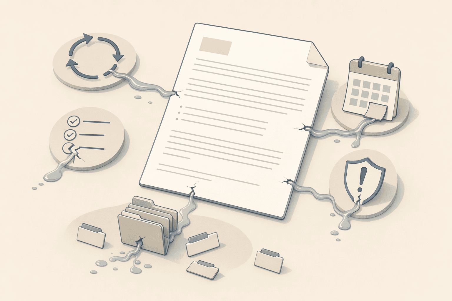 Illustration for: Where 80% of Contract Management Costs Hide: Five Operational Leak Points