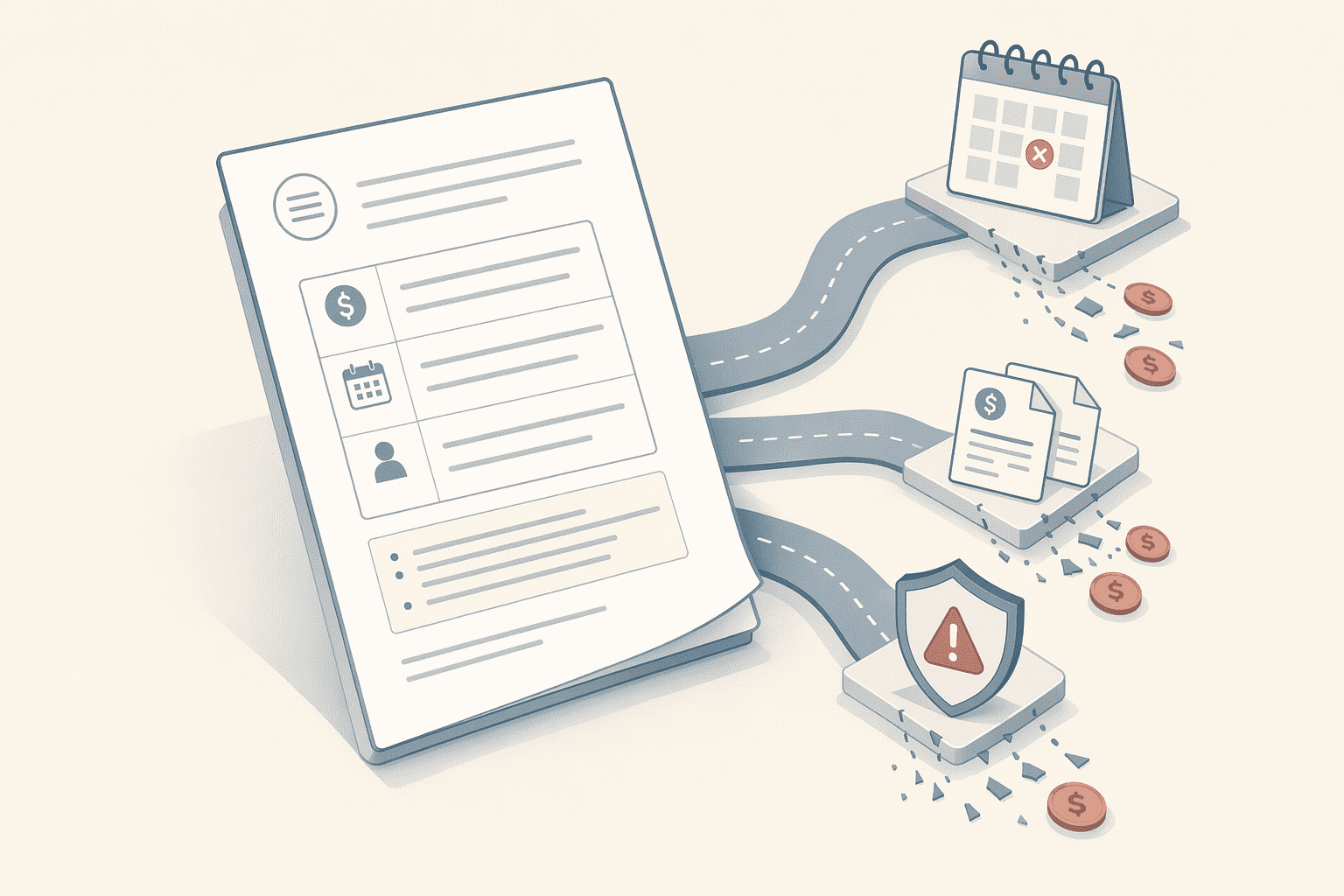 Illustration for: The Operational Cost Problem: Where Legal and Finance Lose Money in Contract Dat