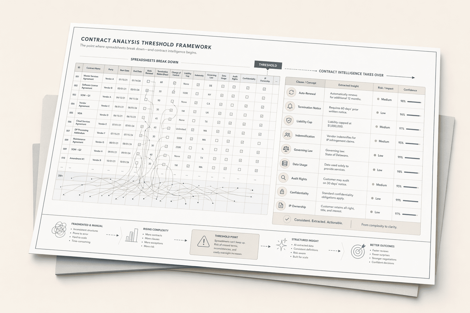 Illustration for: When to Move from Spreadsheets to Contract Intelligence Platforms