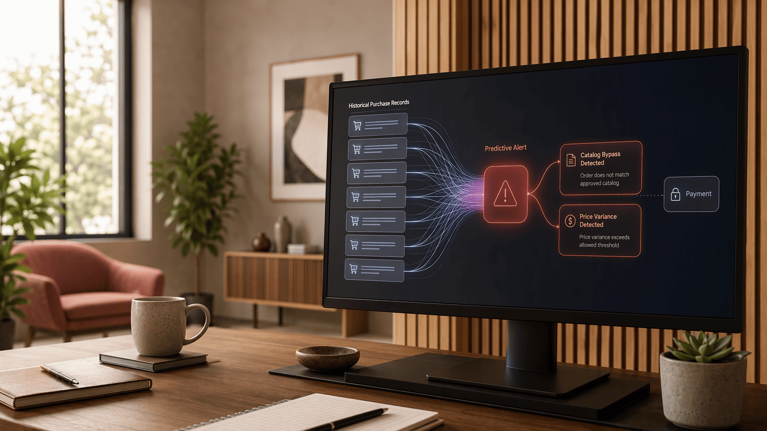 Illustration for Step 5: Deploy Real-Time Predictive Analytics to Flag and Block Maverick Buys