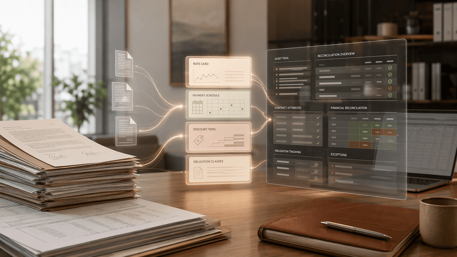 Illustration for 1. Contracts.ai, Post-Signature Contract Intelligence Layer for Audit-Ready Reconciliation