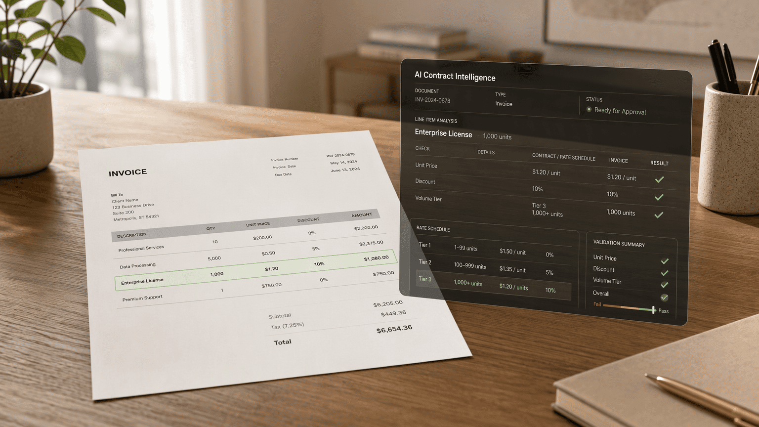 Illustration for Step 3: Deploy a Contract Intelligence Overlay for Real-Time Invoice-to-Contract Comparison