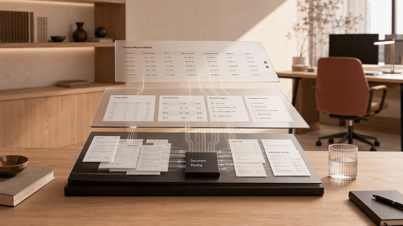 Illustration for How AI-Native Contract-to-Invoice Reconciliation Actually Works