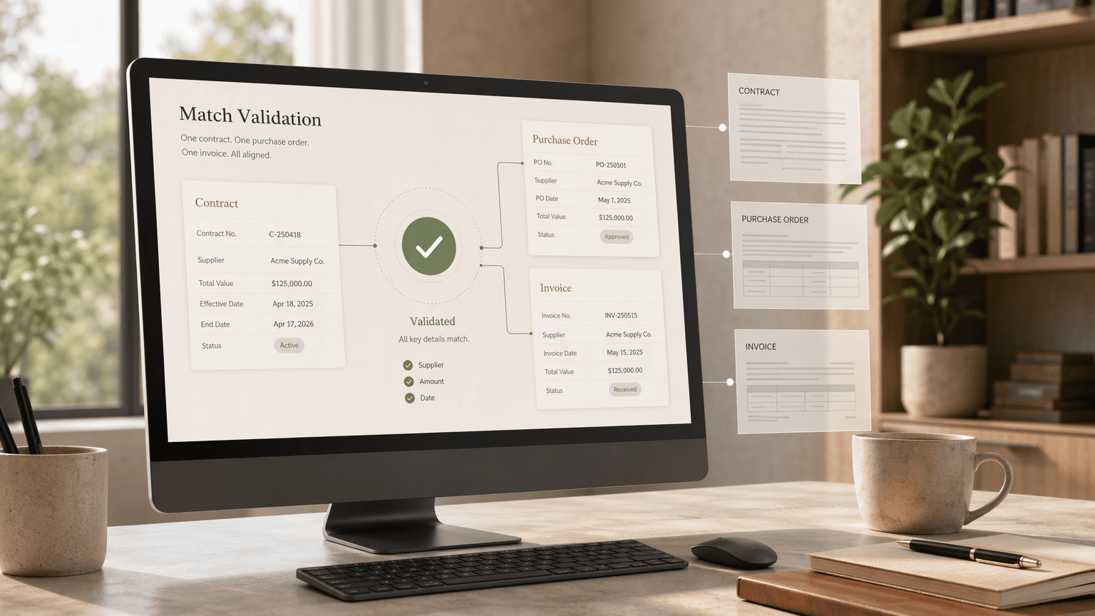 Illustration for 5. Coupa Invoicematch, Procurement-Led Invoice-to-Contract Rate Validation