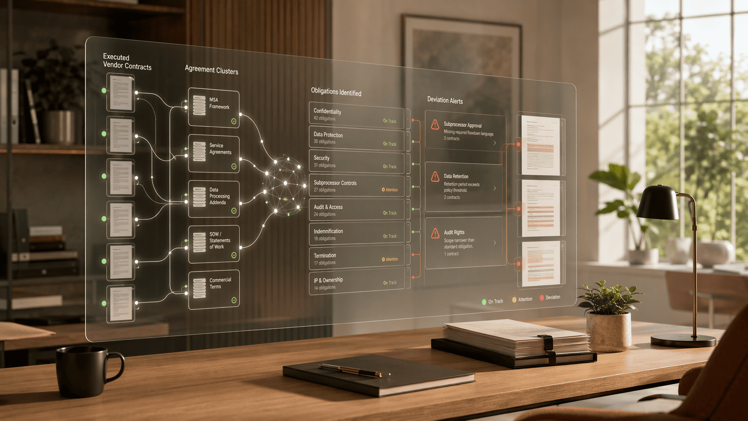 Illustration for 1. Contracts.ai, The Intelligence Layer for Post-Signature Compliance at Scale