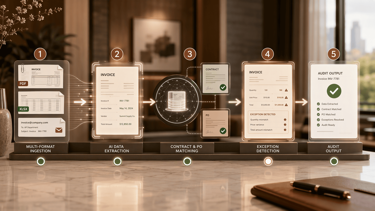 Illustration for How Automated Invoice Auditing Works Step by Step