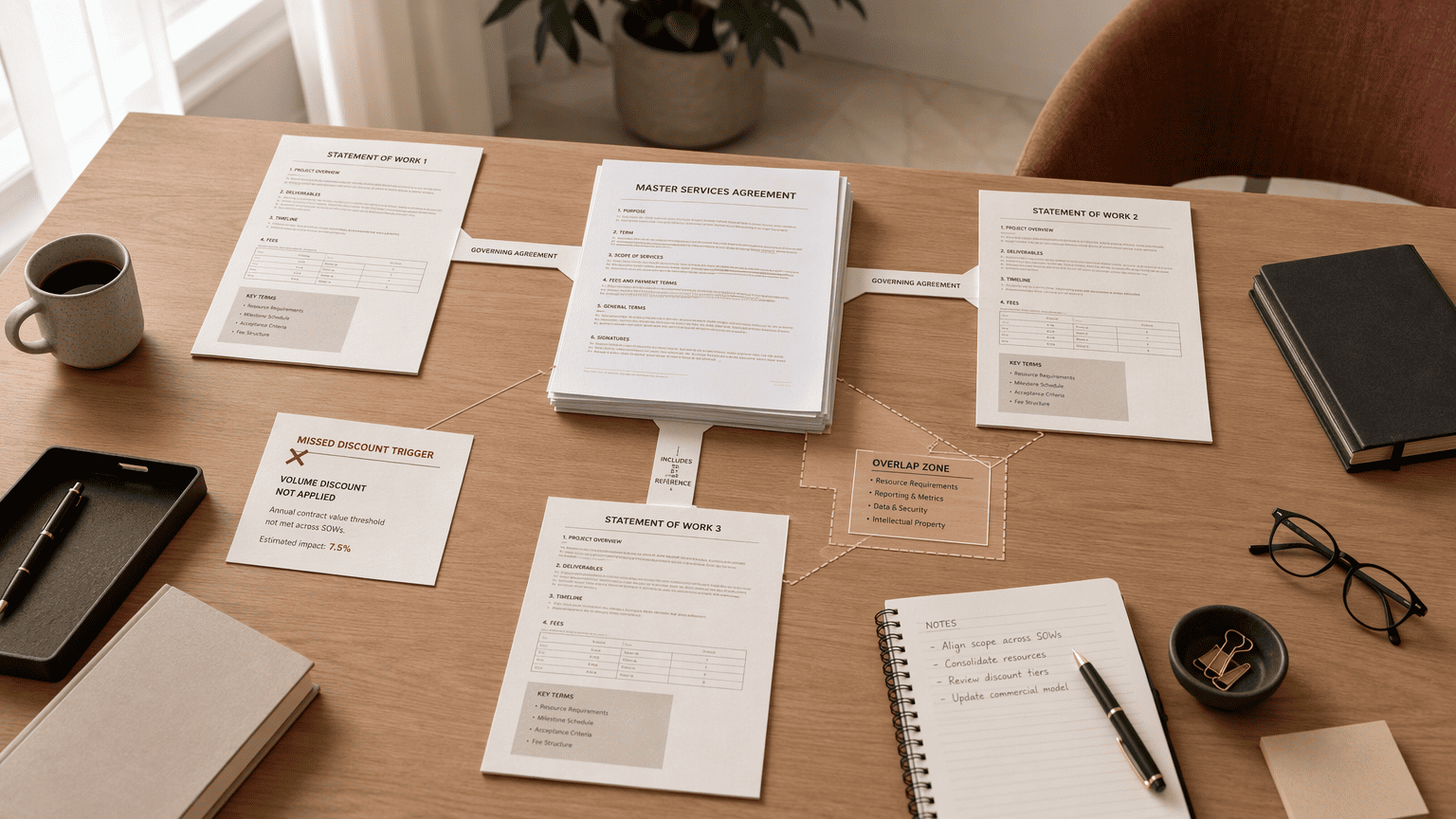 Illustration for Cross-Contract Intelligence: Grouping Agreements for Deeper Audit Accuracy