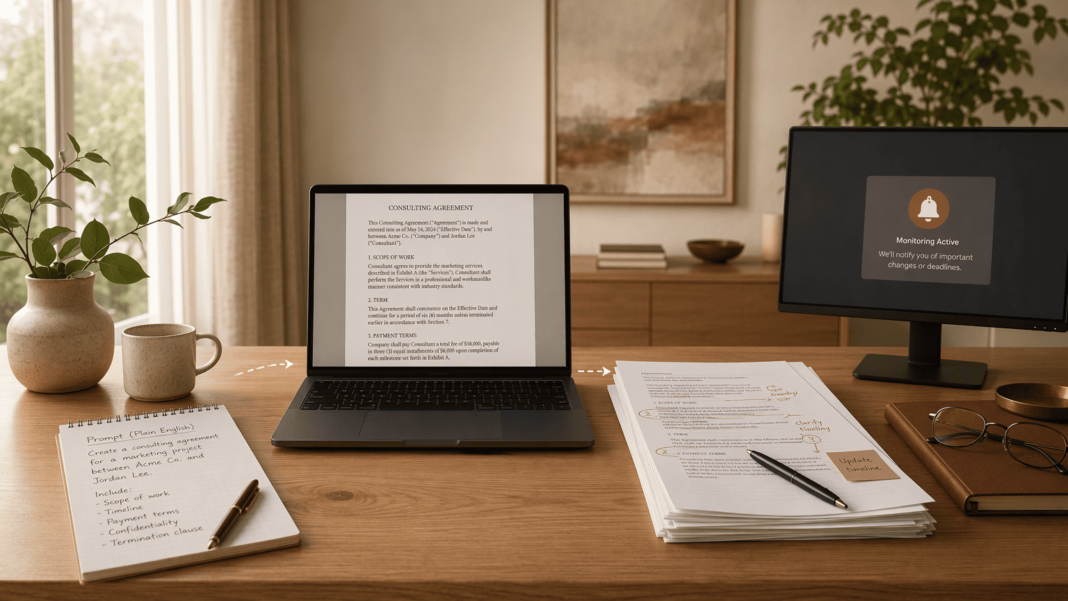 Illustration for 1. Contracts.ai, Plain-English Contract Automation with Built-in Monitoring