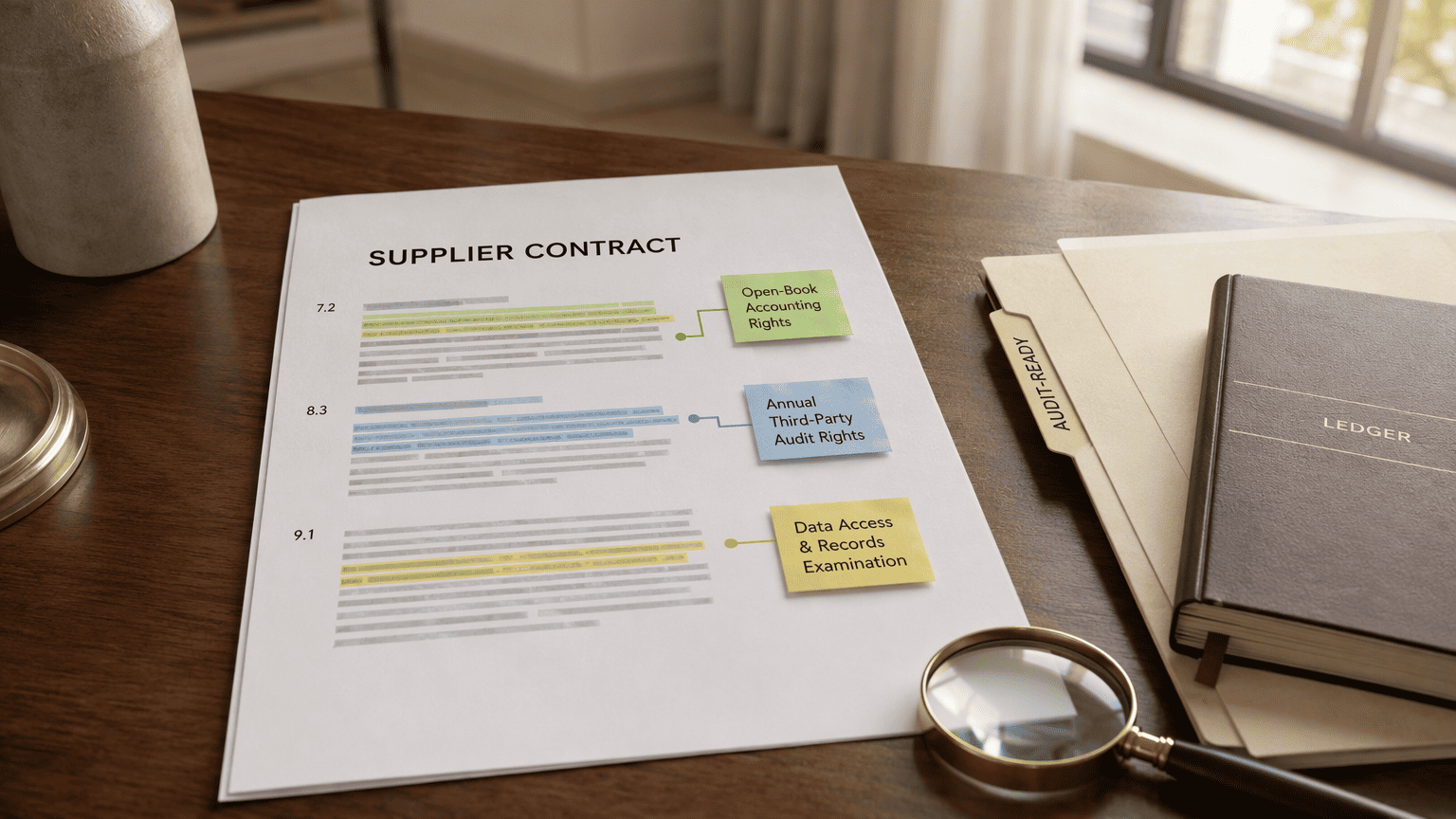 Illustration for Step 2: Embed audit-ready visibility clauses in every new and renewed supplier contract