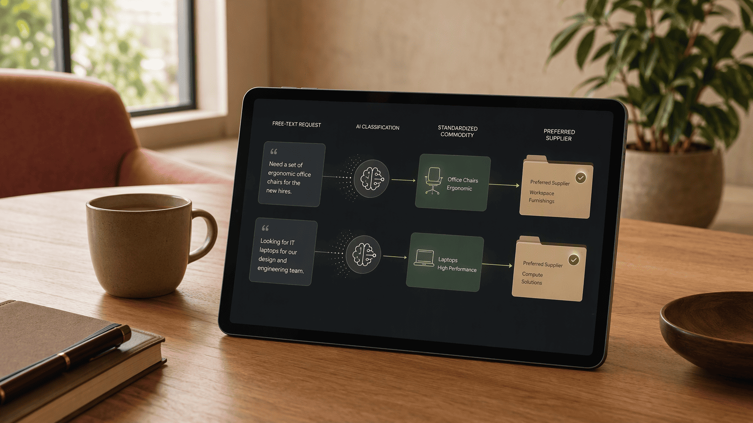 Illustration for Step 2: Standardize Demand with AI-Powered Requisition Classification