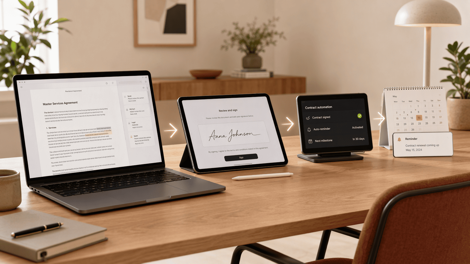 Illustration for 7. Oneflow, Contract Monitoring Hooks Where a Smart eSignature Platform Already Lives