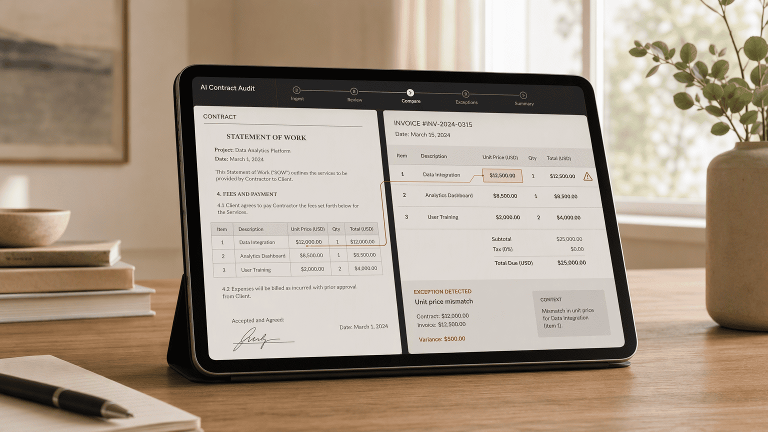 Illustration for Step 3: Deploy AI-Powered Contract Intelligence to Audit Spend Post-Signature