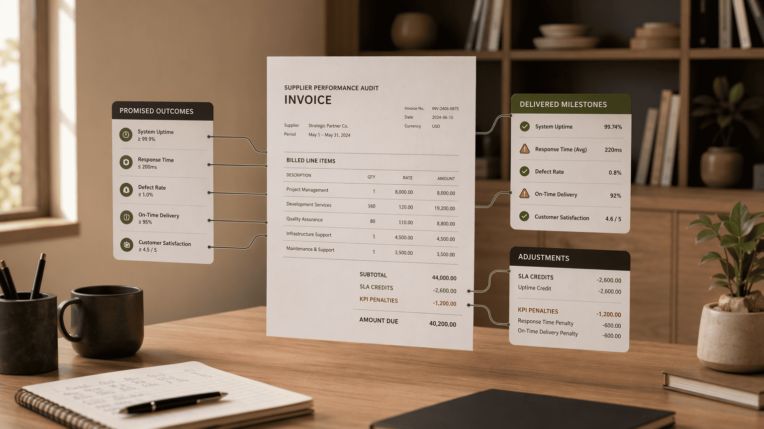 Illustration for 4. SirionLabs: Outcome-Based Supplier Performance and Automated Invoice Audits