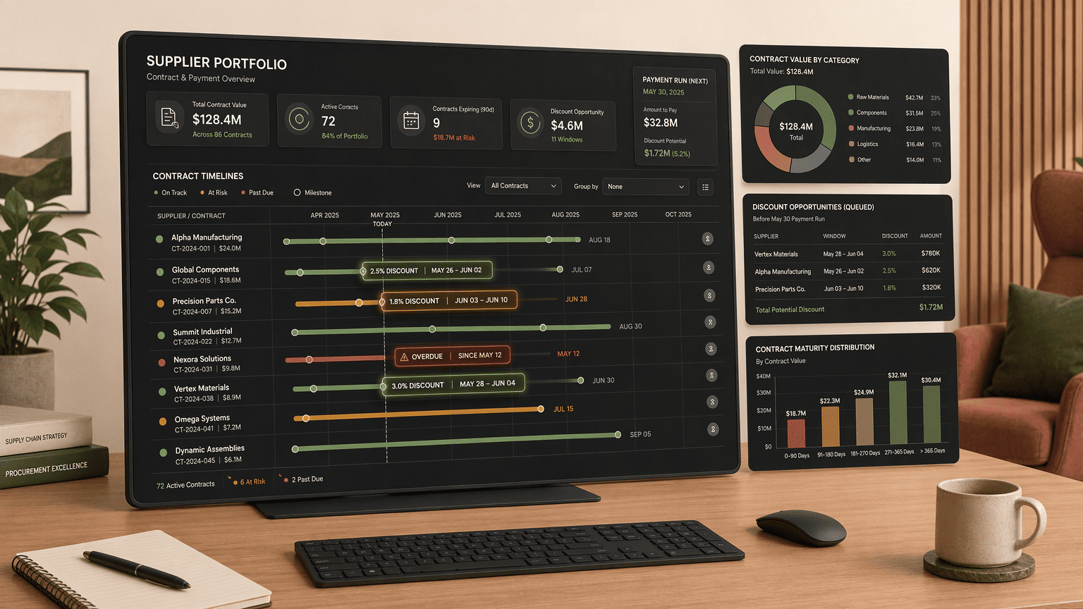 Illustration for 4. Tropic: Dynamic Discount Capture Across Supplier Portfolios with Real-Time Window Alerts