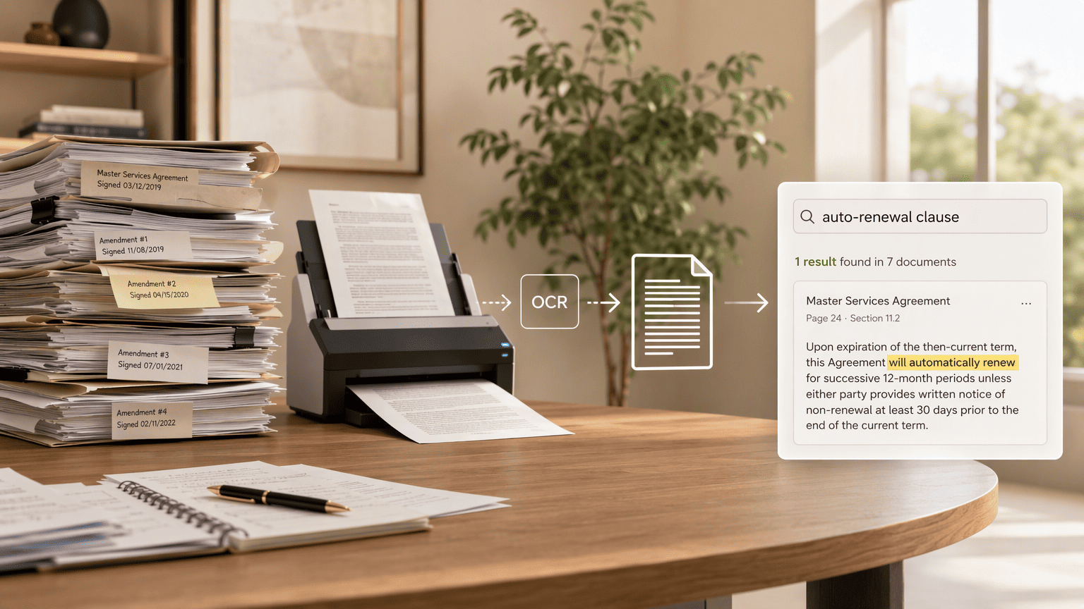Illustration for 5. Evisort: Full-Text AI Search for Unstructured Legacy Scans