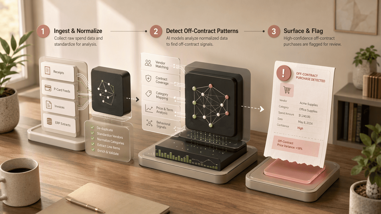 Illustration for Step 2: Build an AI Engine to Detect Off-Contract Purchase Patterns